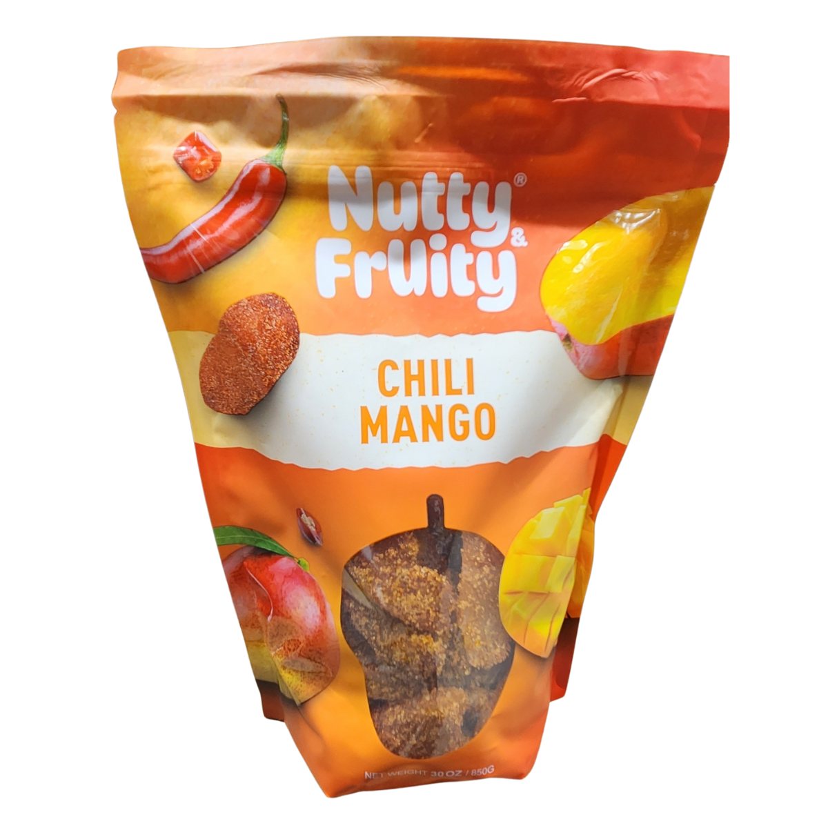 Nutty & Fruity Chili Mango – Sweet & Spicy Dried Mango Snack.- 30 Oz.