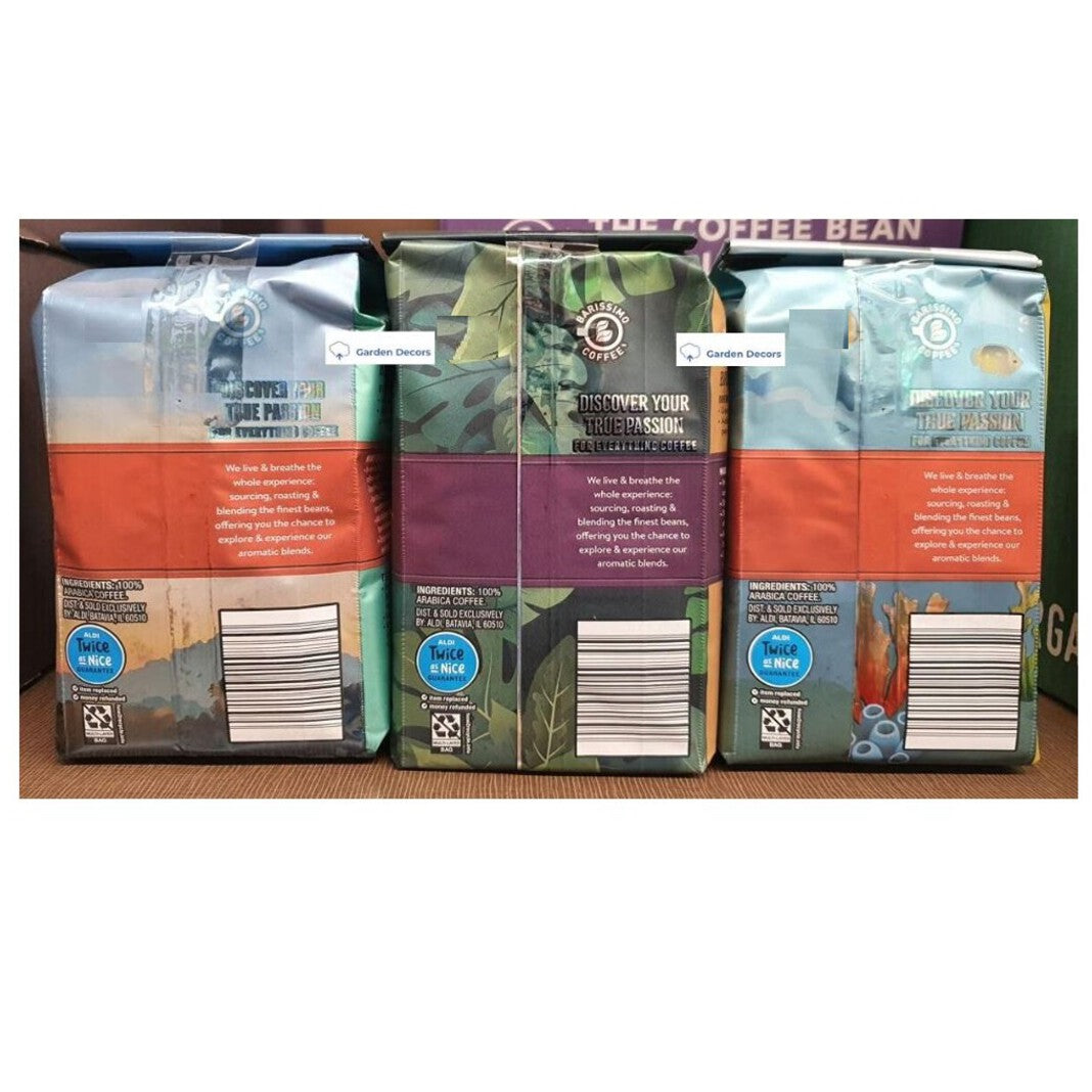 Barissimo 100% Arabica Ground Coffee Set – Sumatra, Guatemala & Colombia (12oz Each)
