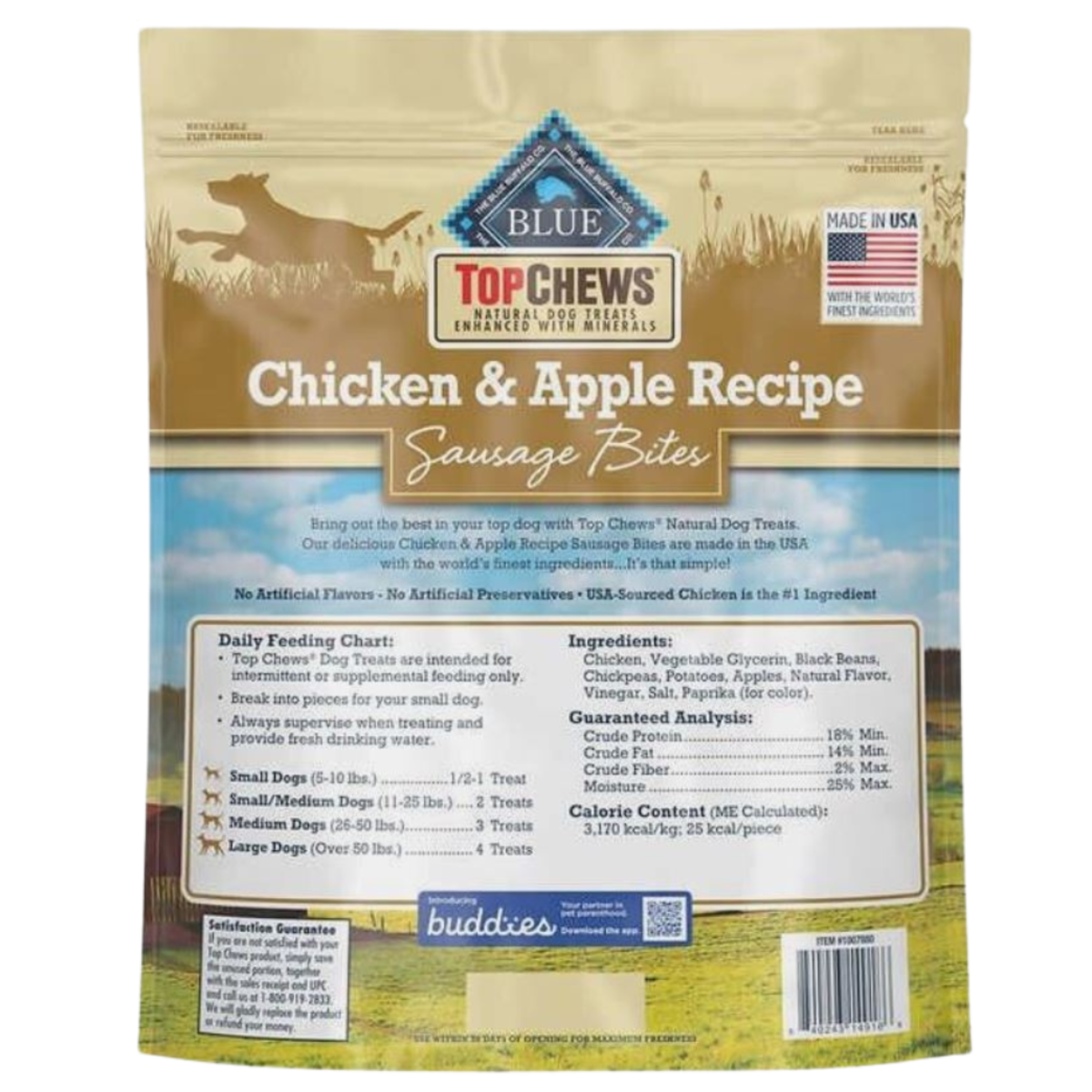 Top Chews Chicken & Apple Recipe 100% Natural Dog Treats - 2.5 Lbs.