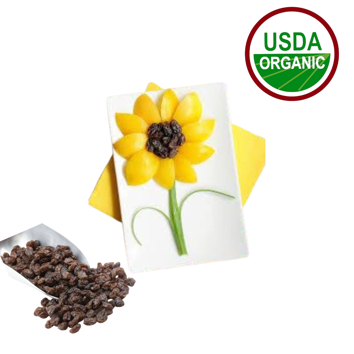 Organic California Gourmet - Seedless Raisins.- 2 Lbs./Each Pk.