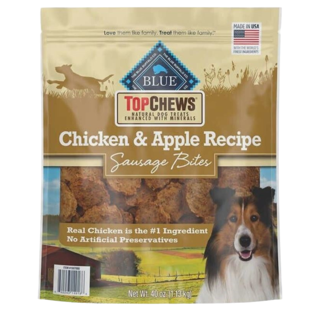 Top Chews Chicken & Apple Recipe 100% Natural Dog Treats - 2.5 Lbs.