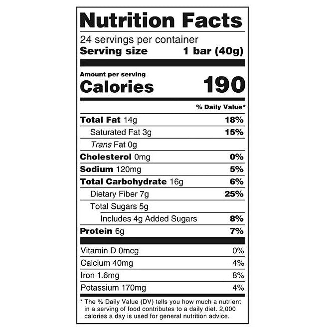 Member's Mark The Better Nut Bar, Dark Chocolate & Sea Salt, 1.4 Oz (24 Count)
