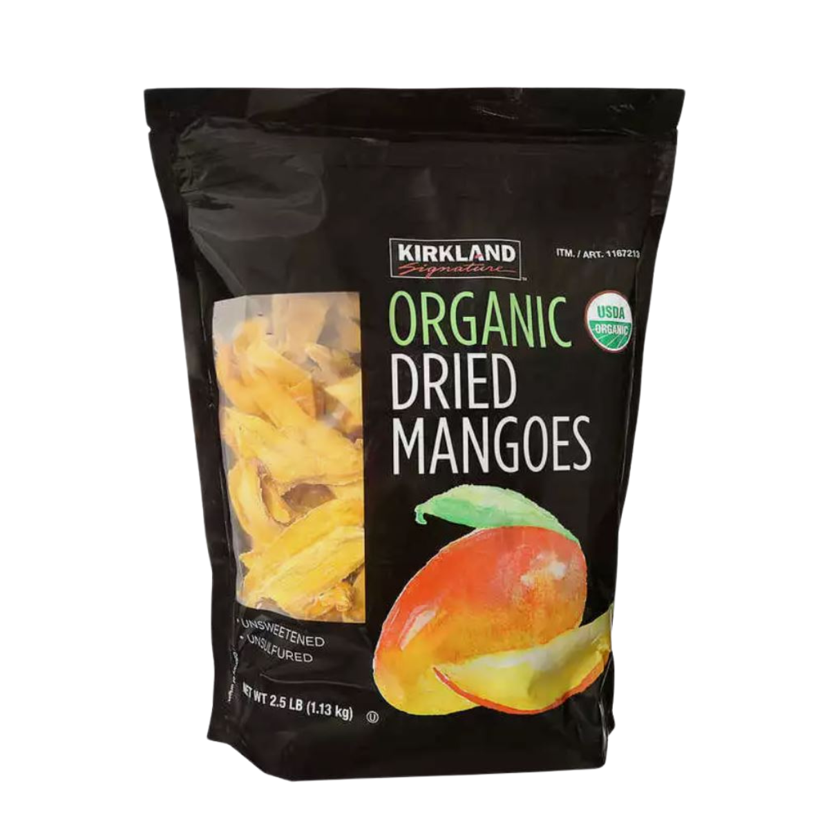 Kirkland Signature Organic Dried Mangoes 2.5 LBS