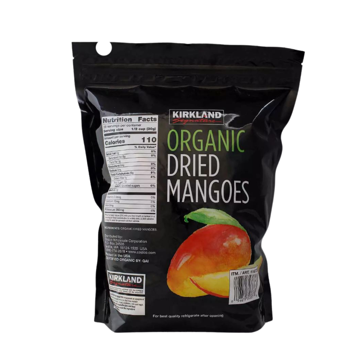 Kirkland Signature Organic Dried Mangoes 2.5 LBS