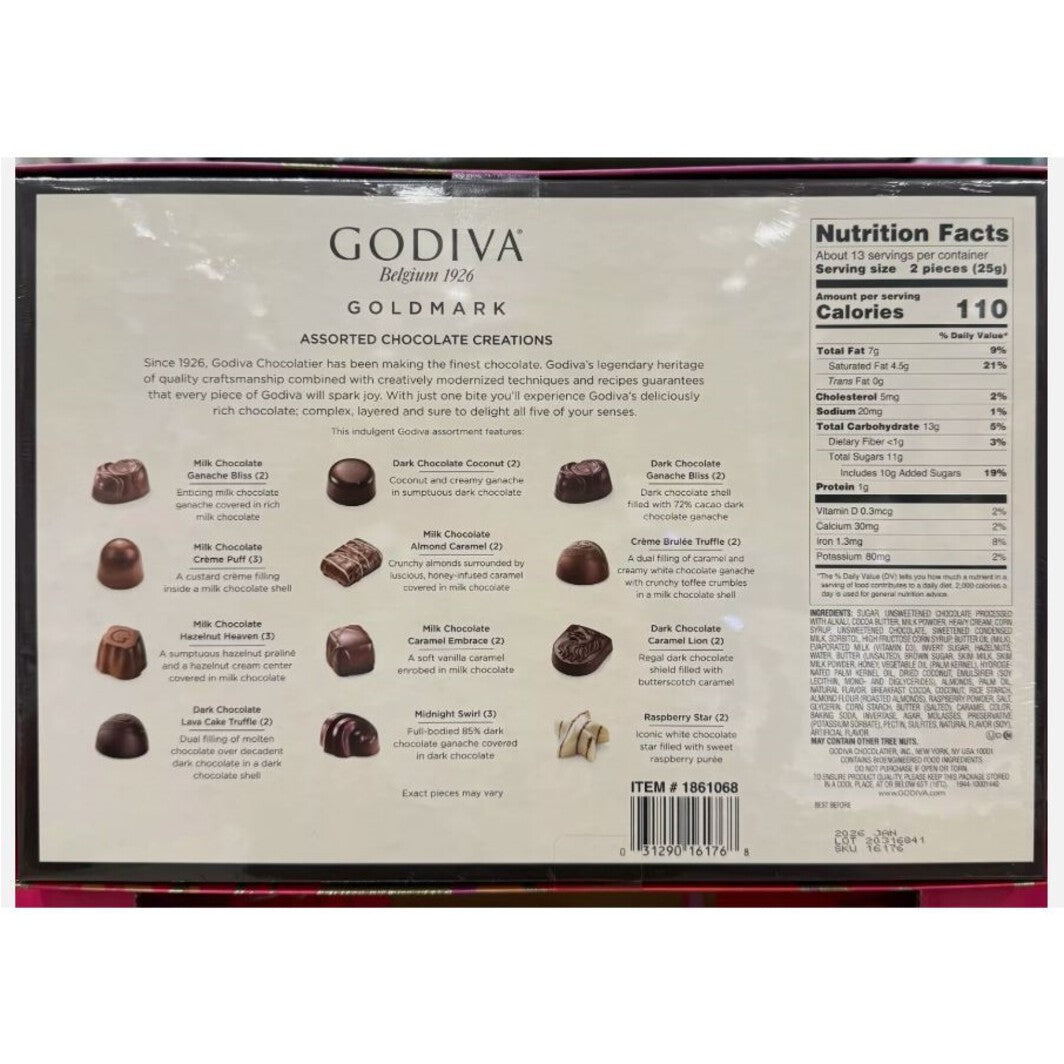 Godiva Premium Assortment 27 Chocolates Limited Edition Spring Gift Box 11.3 Oz