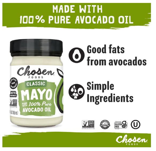 Chosen Foods Classic Mayo Made with 100% Pure Avocado Oil, 32 Ounce