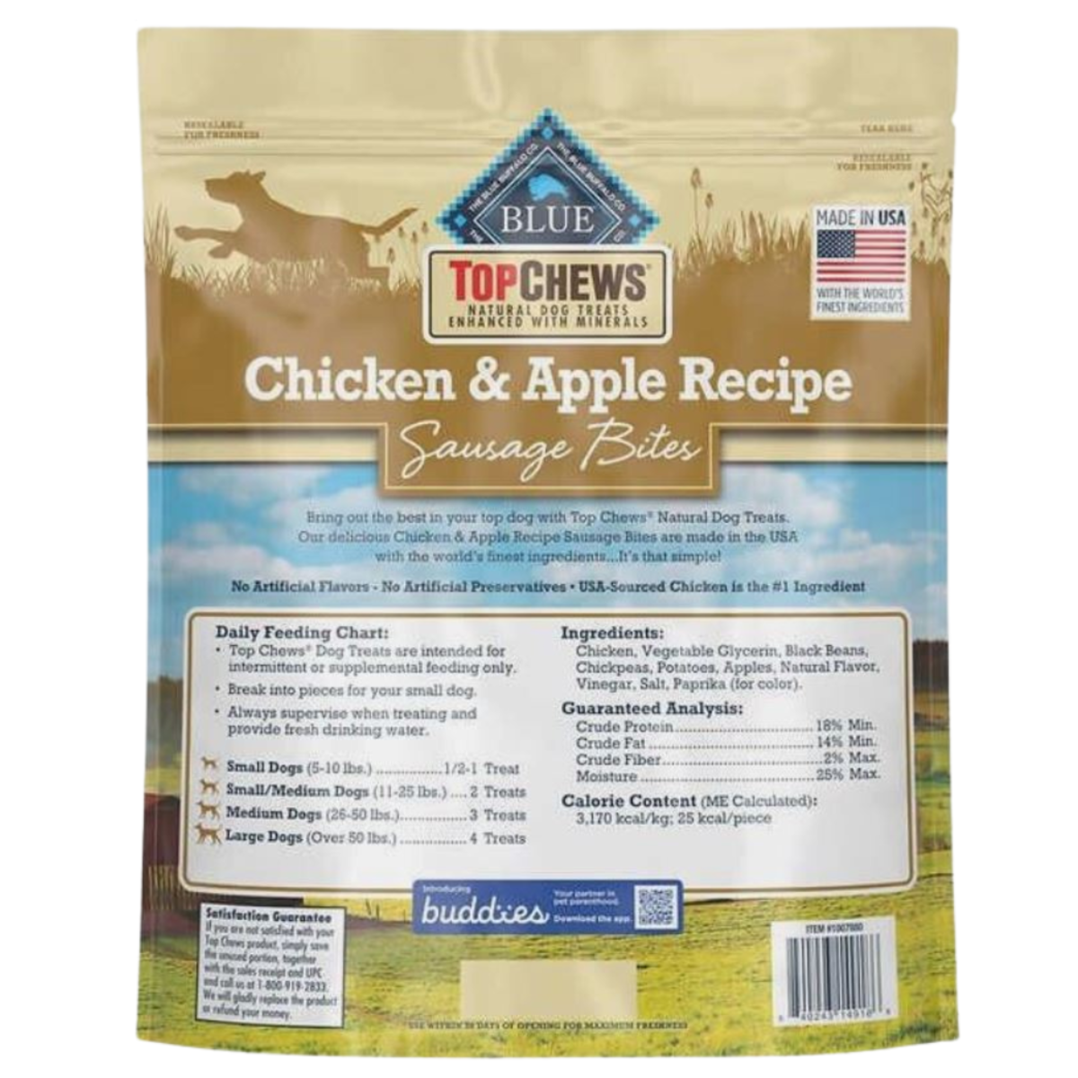 Top Chews Chicken & Apple Recipe 100% Natural Dog Treats