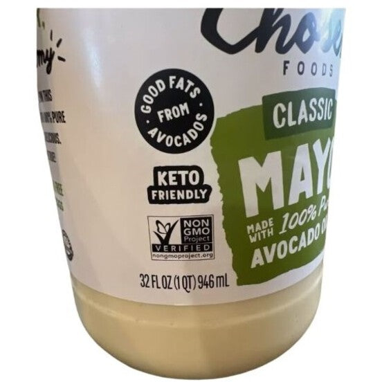 Chosen Foods Classic Mayo Made with 100% Pure Avocado Oil, 32 Ounce