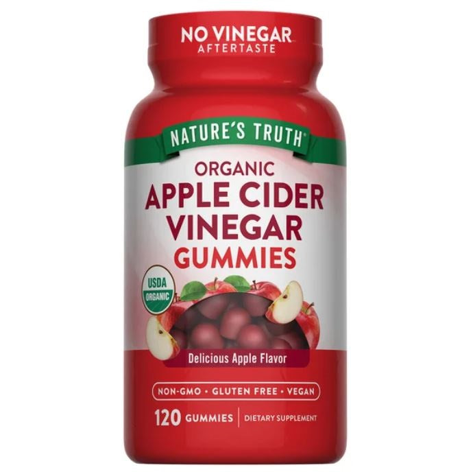 Nature's Truth USDA Organic Apple Cider Vinegar 500 mg, 120 Gummies