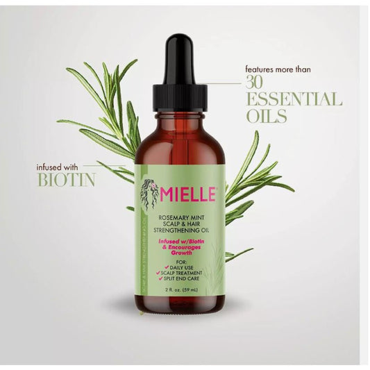 Mielle Organics Rosemary Mint Scalp & Hair Strengthening Oil All Hair Types, 2oz