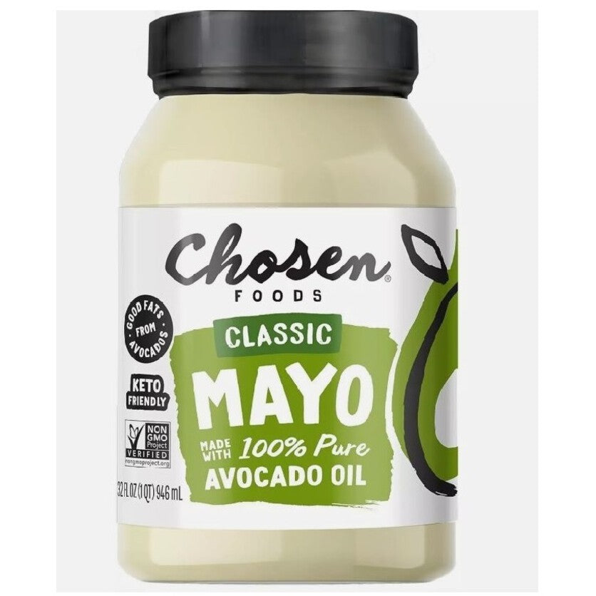 Chosen Foods Classic Mayo Made with 100% Pure Avocado Oil, 32 Ounce