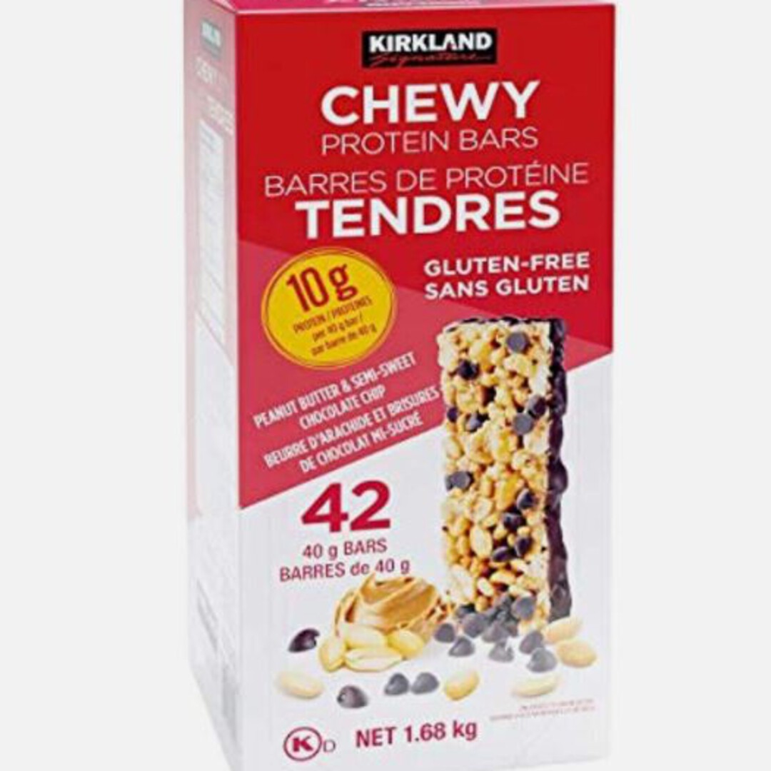 KIRKLAND Chewy Protein bar Peanut Butter & Semisweet Chocolate Chip 42 Count