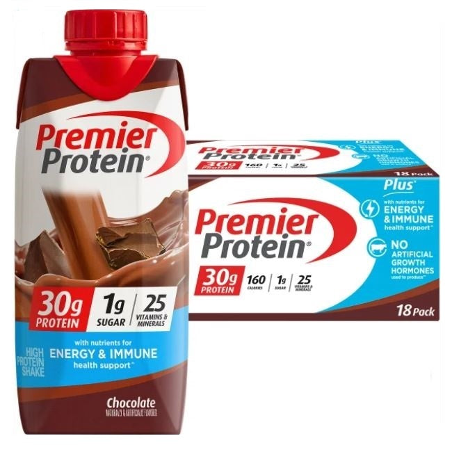 Premier Protein Protein Shake,30g Protein, 1g Sugar, 11 fl oz 18 Pack