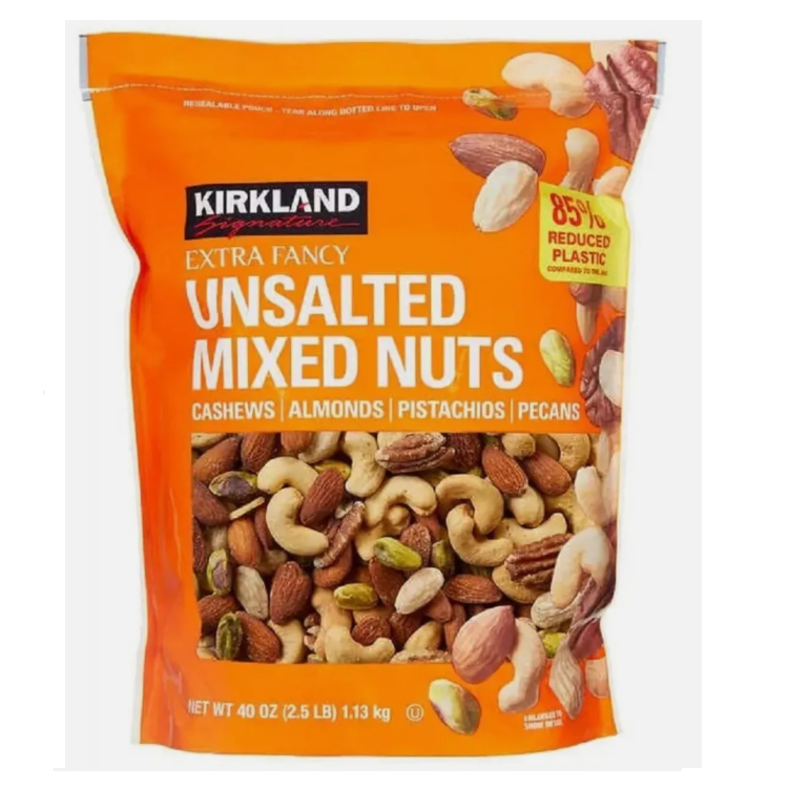 Kirkland Signature Extra Fancy Unsalted Mixed Nuts - 2.5 Lbs