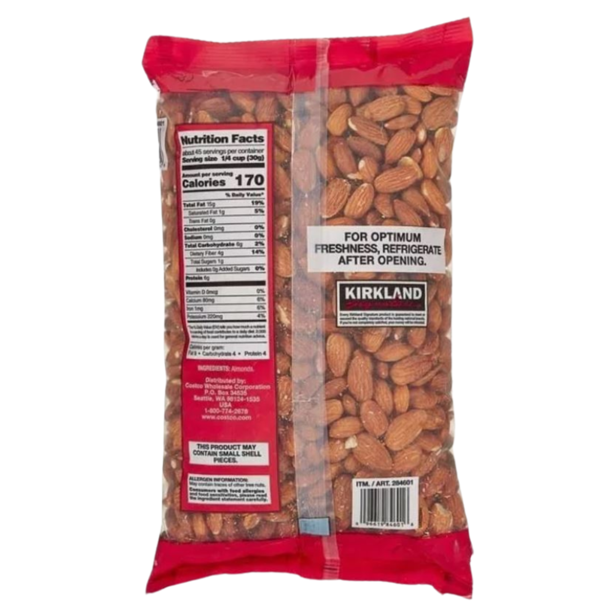 Kirkland Signature Supreme Whole Almonds, 3 Lbs.