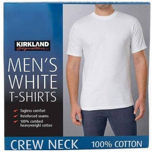 Kirkland Signature Men's Crew Neck T-Shirts 100% Cotton (Pack of 6)